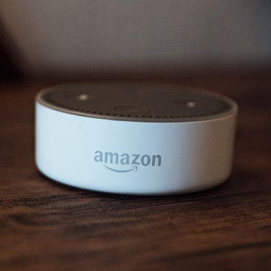An Amazon Echo device.